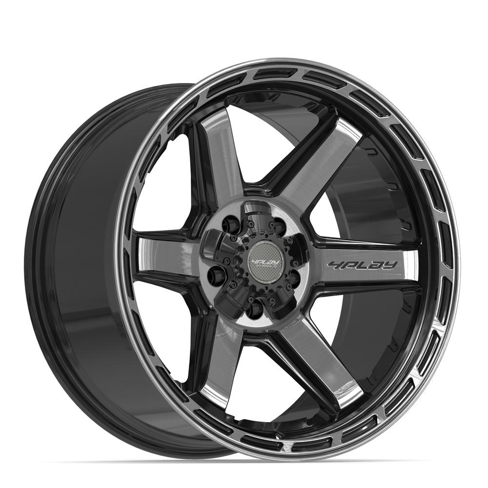 4PLAY 4P63 20x10 5x127 + 5x139.7 -18et Gloss Black Brushed with