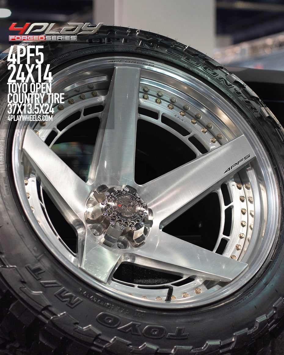 24×14 Wheels 4PF5 Forged and 37x13.5x24 Tires