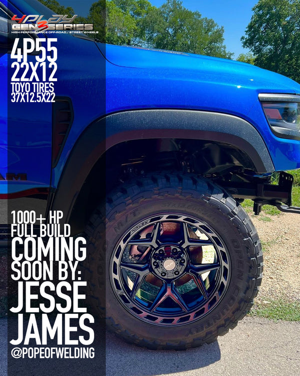Dodge Ram TRX 22×12 Wheels 4P55 Gen 3 and 37×12.5×22 Tires