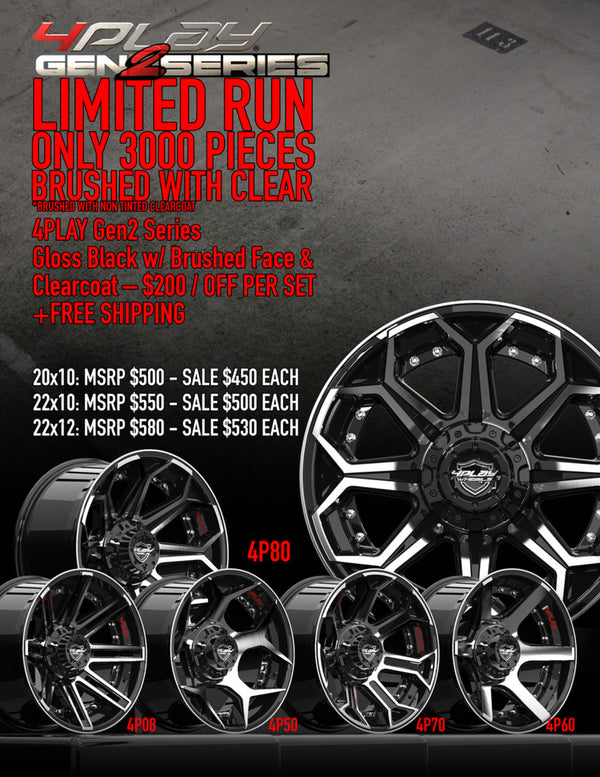 Limited Run Brushed Clear Gen 2 Wheels 1.20.22