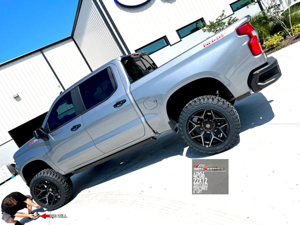 Chevrolet Silverado with 22×12 Wheels 4P06 Gen 3 and 35x12.5x22 Tires