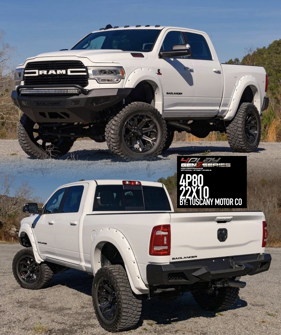 Dodge Ram 2500 with 22×10 Wheels 4P80 Gen 2