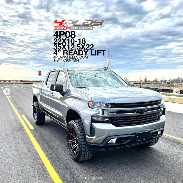 Chevrolet Silverado with 22x10 Wheels 4P08 Gen 2 and 35x12.5x22 Tires