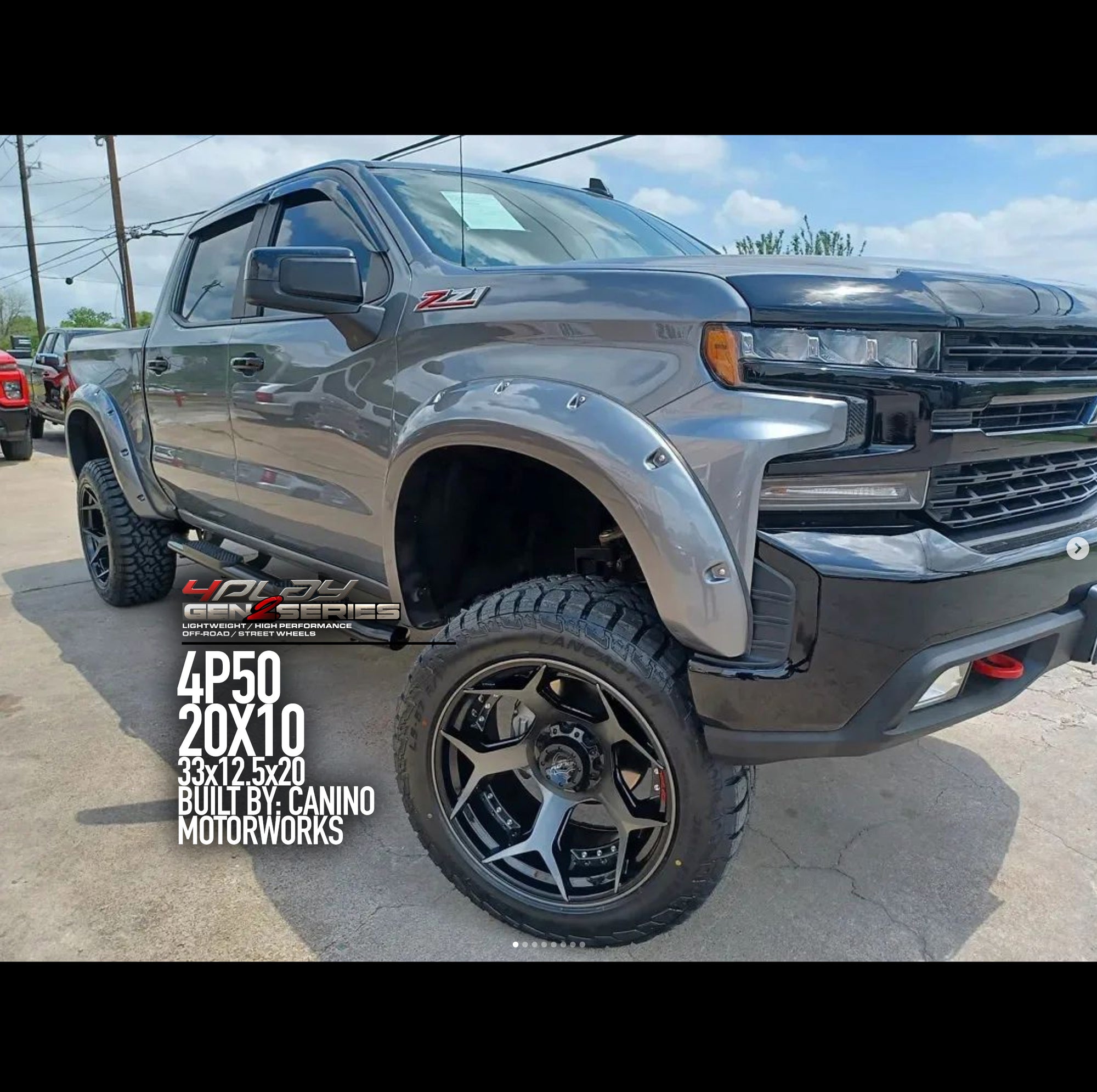 Chevrolet Silverado with 20×10 Wheels 4P50 Gen 2 and 33×12.5×20