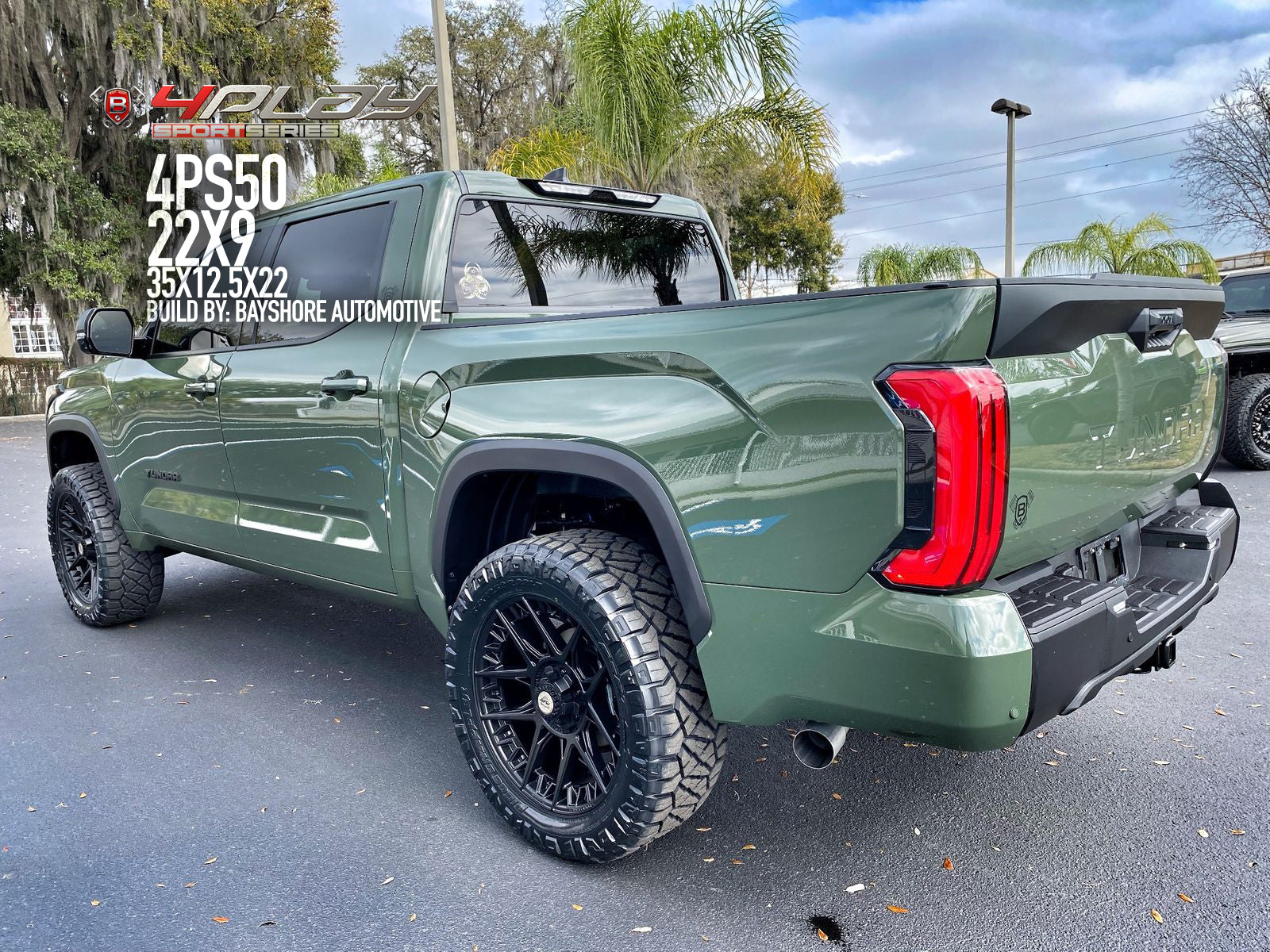 Toyota Tundra 22×9 Wheels 4PS50 Sport Series and 35×12.5×22 Tires