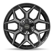 Set(4) 20x9 4P06 Gloss Black Brushed with Tinted Clear - 5x127 &amp; 5x139.7 +0ET with 275/55r20 Sailun TerraMax AT2 Tires &amp; TPMS