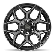 Set(4) 20x9 4P06 Gloss Black Brushed with Tinted Clear - 6x135 &amp; 6x139.7 +0ET with 275/55r20 Bridgestone Dueler Alenza HL Plus Tires