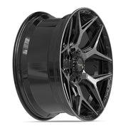 20x9 4P06 Gloss Black Brushed with Tinted Clear - 6x135 + 6x139.7 +0ET