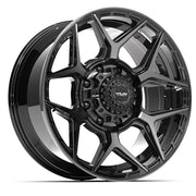 20x9 4P06 Gloss Black Brushed with Tinted Clear - 8x180 +0ET