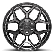 Set(4) 20x10 4P06 Gloss Black Brushed with Tinted Clear - 6x135 &amp; 6x139.7 -18ET