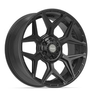 Set(4) 22x9 4P06 Satin Black - 6x135 &amp; 6x139.7 +12ET with 33x12.50r22 Sailun TerraMax RT Tires &amp; TPMS