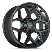 Set(4) 22x9 4P06 Satin Black - 6x135 &amp; 6x139.7 +12ET with 285/45r22 Sailun TerraMax RT Tires &amp; TPMS