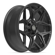Set(4) 22x9 4P06 Satin Black - 6x135 &amp; 6x139.7 +12ET with 285/45r22 TBB TS-37 AT Tires