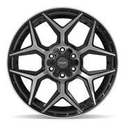 Set(4) 22x9 4P06 Gloss Black Brushed with Tinted Clear - 6x135 &amp; 6x139.7 +12ET with 33x12.50r22 Sailun TerraMax RT Tires &amp; TPMS