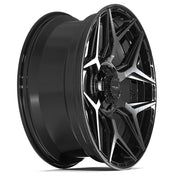 22x9 4P06 Gloss Black Brushed with Tinted Clear - 6x135 + 6x139.7 +12ET