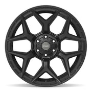 Set(4) 22x10 4P06 Satin Black - 6x135 &amp; 6x139.7 -18ET with 285/45r22 TBB TS-37 AT Tires &amp; TPMS