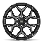 Set(4) 22x10 4P06 Gloss Black Brushed with Tinted Clear - 6x135 &amp; 6x139.7 -18ET with 33x12.50r22 TBB TS-57 RT Tires &amp; TPMS