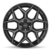22x12 4P06 Gloss Black Brushed with Tinted Clear - 5x127 + 5x139.7 -44ET