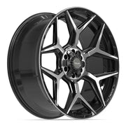 Set(4) 24x10 4P06 Gloss Black Brushed with Tinted Clear - 6x135 &amp; 6x139.7 +18ET with 305/35r24 Ironman iMove GEN 2 Tires