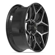24x10 4P06 Gloss Black Brushed with Tinted Clear - 6x135 + 6x139.7 +18ET