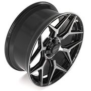 24x10 4P06 Gloss Black Brushed with Tinted Clear - 6x135 + 6x139.7 +18ET
