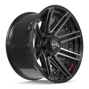 20x10 4P08 Gloss Black Brushed with Tinted Clear - 8x170 -24ET