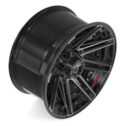 20x10 4P08 Gloss Black Brushed with Tinted Clear - 8x180 -24ET
