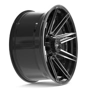 22x10 4P08 Gloss Black Brushed with Tinted Clear - 8x165.1 -24ET