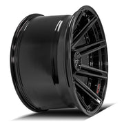 22x12 4P08 Gloss Black Brushed with Tinted Clear - 6x135 + 6x139.7 -44ET