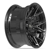 Set(4) 20x10 4P40 Gloss Black Brushed with Tinted Clear - 6x135 &amp; 6x139.7 -18ET