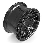 20x10 4P40 Gloss Black Brushed with Tinted Clear - 6x135 + 6x139.7 -18ET