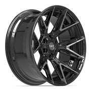 Set(4) 22x10 4P40 Gloss Black Brushed with Tinted Clear - 6x135 &amp; 6x139.7 -18ET with 285/45r22 Ironman iMove GEN 2 SUV Tires