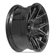 Set(4) 22x10 4P40 Gloss Black Brushed with Tinted Clear - 6x135 &amp; 6x139.7 -18ET