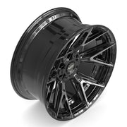22x10 4P40 Gloss Black Brushed with Tinted Clear - 6x135 + 6x139.7 -18ET