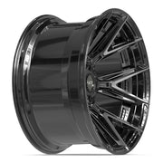 22x12 4P40 Gloss Black Brushed with Tinted Clear - 6x135 + 6x139.7 -44ET