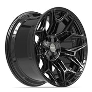 Set(5) 20x10 4P44 Gloss Black - 5x127 &amp; 5x139.7 -18ET