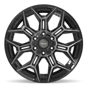 Set(4) 20x10 4P44 Gloss Black Brushed with Tinted Clear - 6x135 &amp; 6x139.7 -18ET