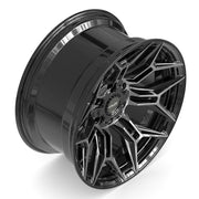 20x10 4P44 Gloss Black Brushed with Tinted Clear - 6x135 + 6x139.7 -18ET