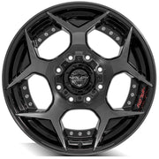 20x10 4P50 Gloss Black Brushed with Tinted Clear - 8x170 -24ET