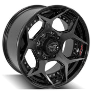 20x10 4P50 Gloss Black Brushed with Tinted Clear - 8x170 -24ET