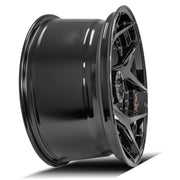 20x10 4P50 Gloss Black Brushed with Tinted Clear - 8x170 -24ET