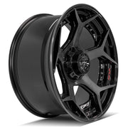 Set(4) 22x10 4P50 Gloss Black Brushed with Tinted Clear - 6x135 &amp; 6x139.7 -18ET