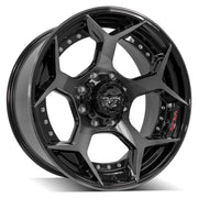 22x10 4P50 Gloss Black Brushed with Tinted Clear - 8x170 -24ET