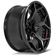 22x10 4P50 Gloss Black Brushed with Tinted Clear - 8x170 -24ET