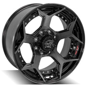 Set(4) 22x10 4P50 Gloss Black Brushed with Tinted Clear - 8x165.1 -24ET