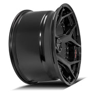 22x12 4P50 Gloss Black Brushed with Tinted Clear - 6x135 + 6x139.7 -44ET
