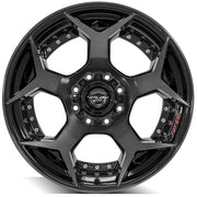 22x12 4P50 Gloss Black Brushed with Tinted Clear - 8x170 -44ET
