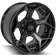 22x12 4P50 Gloss Black Brushed with Tinted Clear - 8x170 -44ET