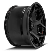 Set(4) 22x12 4P50 Gloss Black Brushed with Tinted Clear - 8x170 -44ET