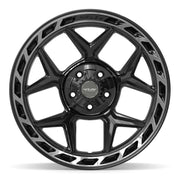 Set(5) 20x10 4P55 Gloss Black Brushed with Tinted Clear - 5x127 &amp; 5x139.7 -18ET